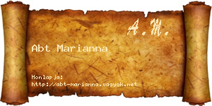 Abt Marianna névjegykártya