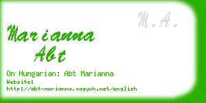 marianna abt business card